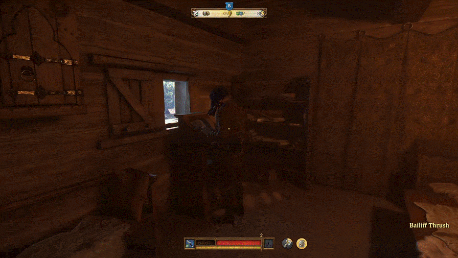 Разговор с бейлифом Трш в комнате писаря в KCD2