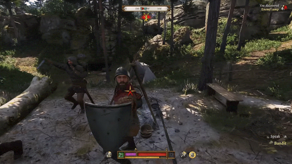 Бой с патрулём бандитов на горной тропе в KCD2