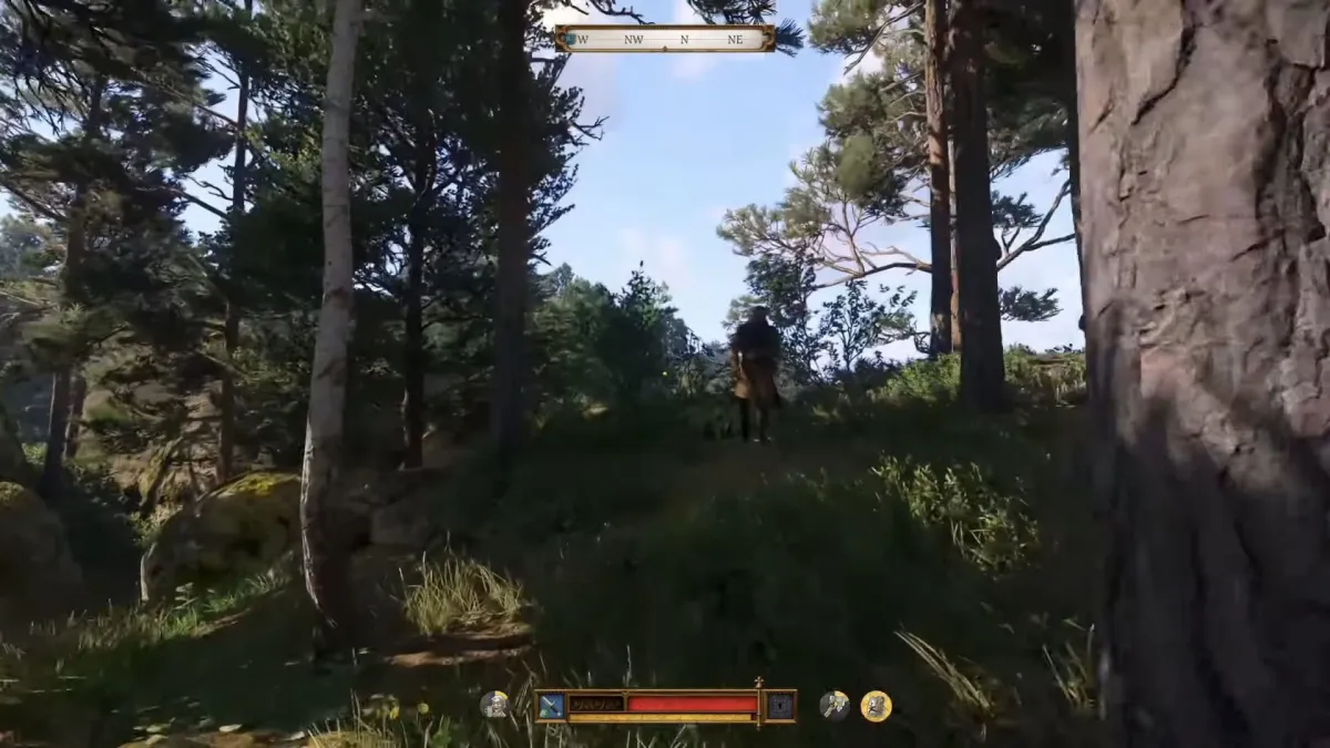 Батрак Венца прячется среди камней в KCD2