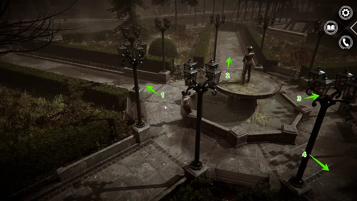 Развилка дорог на территории фабрики с указанием направлений