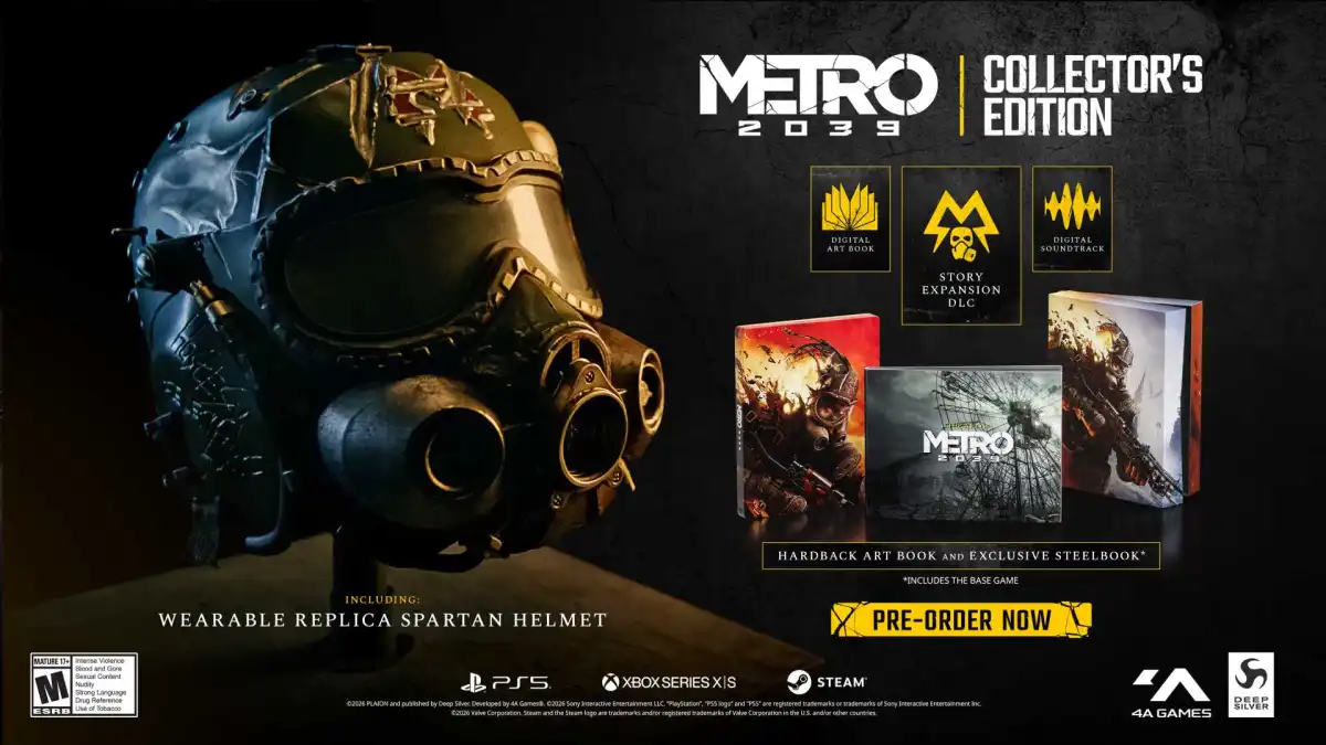 Состав коллекционного издания Metro 2039 с репликой шлема спартанца
