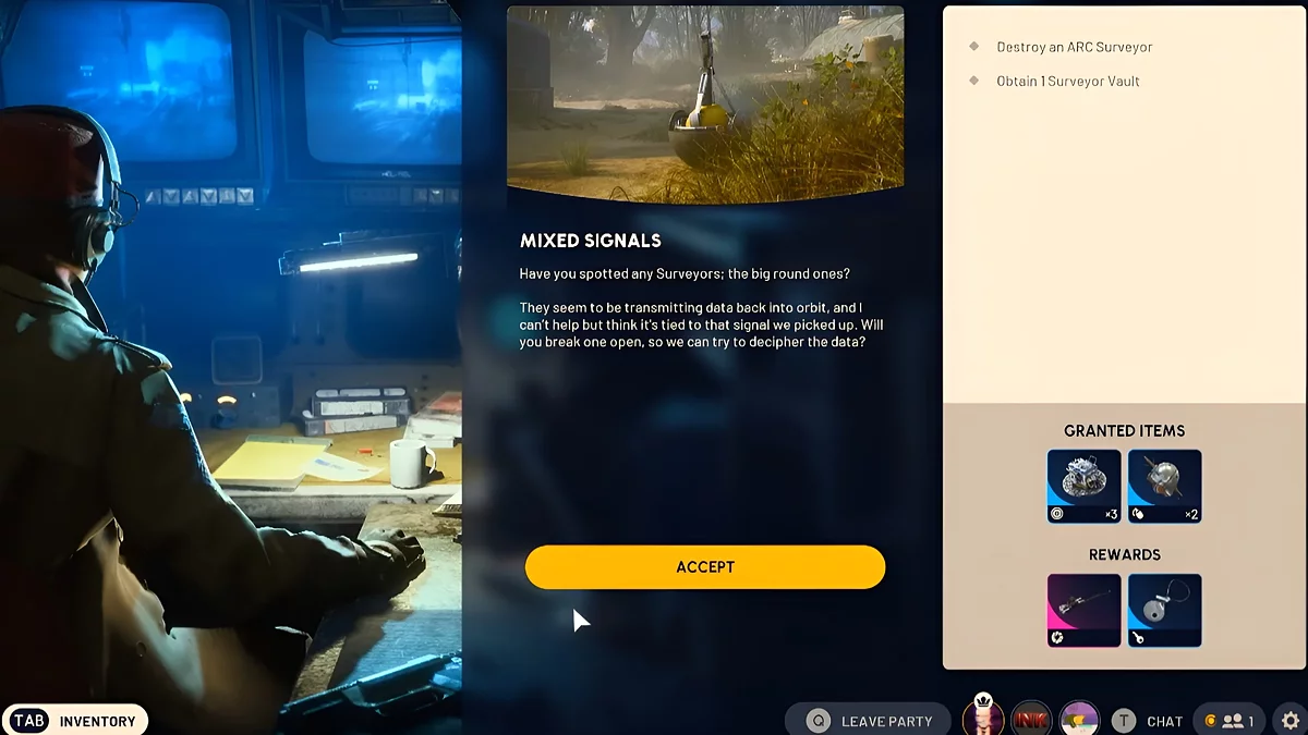 Интерфейс заданий от торговцев в ARC Raiders