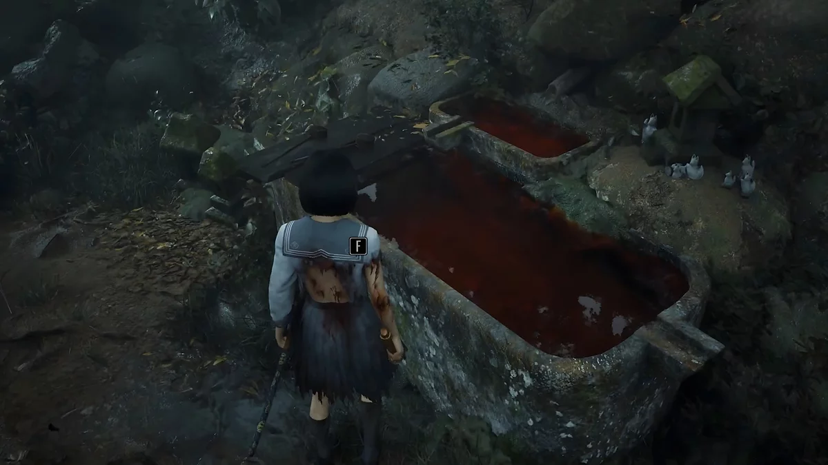 Ванна с багряной жидкостью для освящения меча Silent Hill f