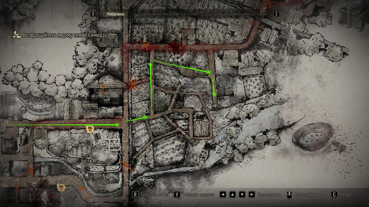 Тропа к рисовым полям с поворотом направо Silent Hill f