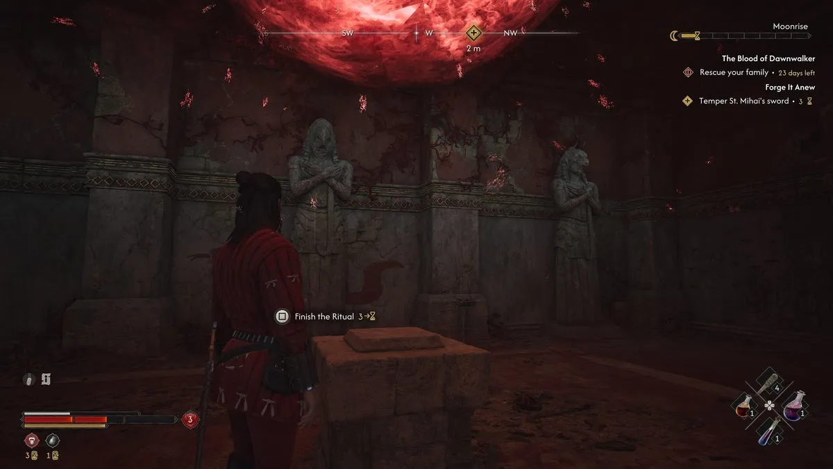 Коэн у ритуального алтаря в The Blood of Dawnwalker
