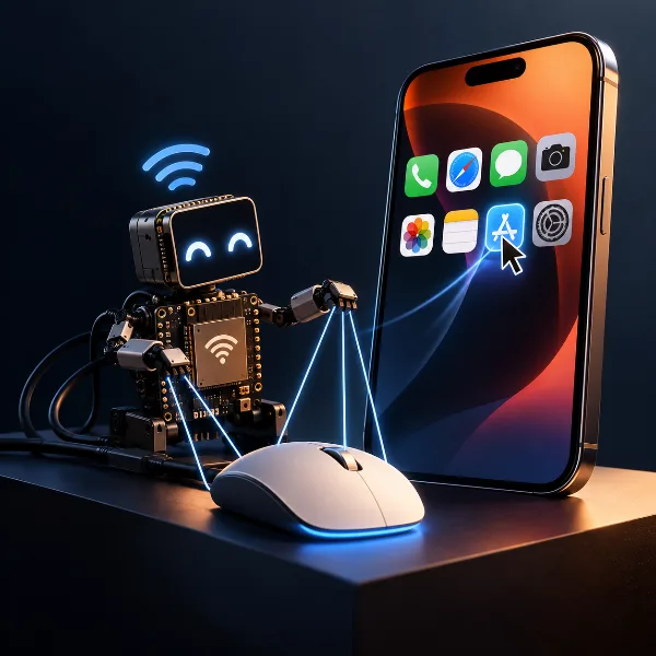Обложка ИИ-агент управляет iPhone через ESP32: AirPlay, UxPlay и эмуляция USB-мыши