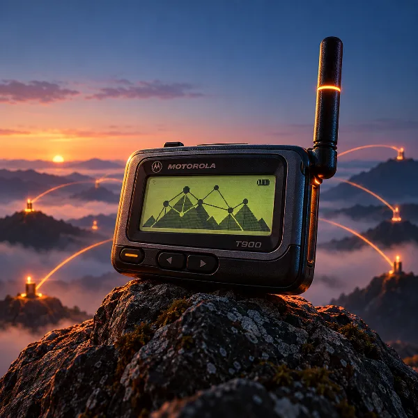 Обложка Пейджер Motorola T900 превратили в узел сети Meshtastic
