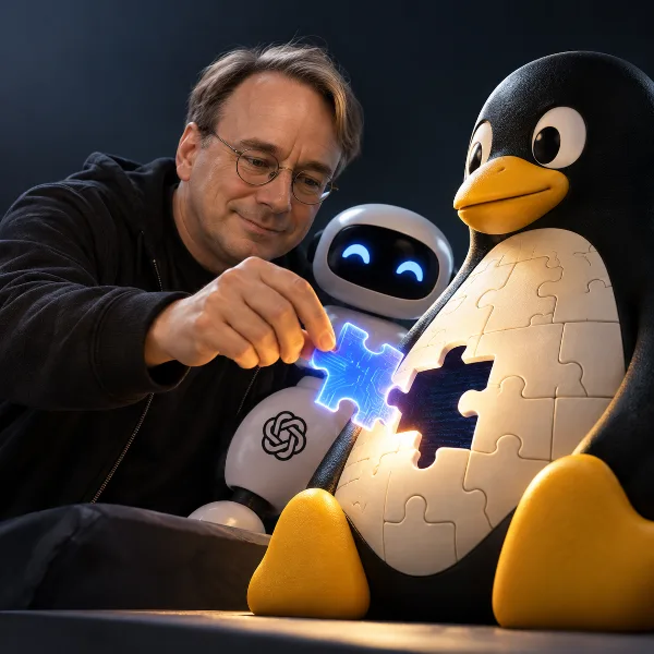 Обложка Линус Торвальдс впервые внёс в ядро Linux патч с помощью ИИ