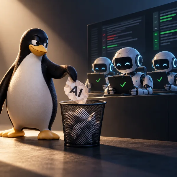 Обложка Ядро Linux отказалось от метки AI-коммитов и доверило ревью нейросетям