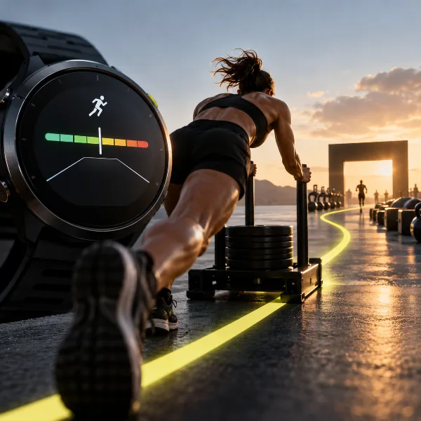 Обложка Hybrid Smash: приложение Garmin Connect IQ для подготовки к Hyrox и контроля темпа на старте