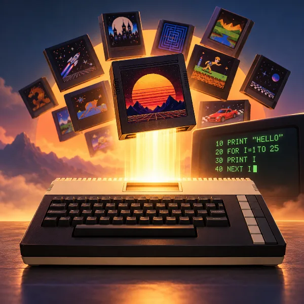 Обложка Atari 800XL возвращается: клавиатура, картриджи, 25 игр и язык BASIC