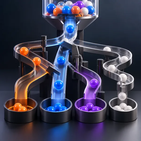 Обложка Regex Marble Run: веб-инструмент, который показывает работу регулярных выражений через падающие шарики