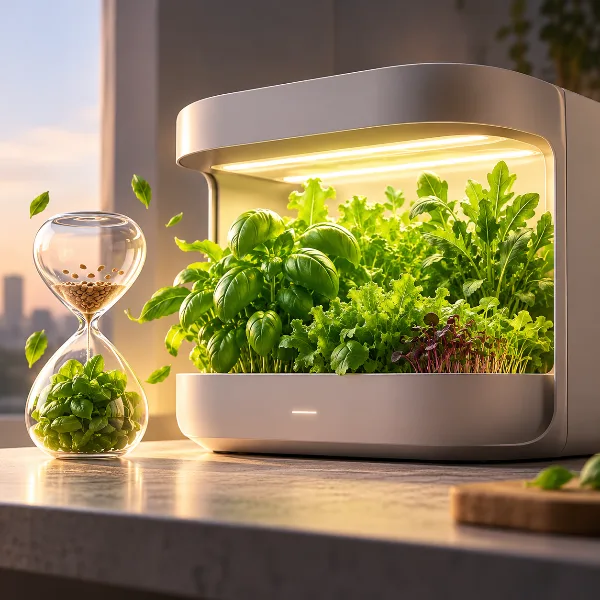Обложка Home Harvest: умная кухонная ферма выращивает свежую зелень за 8 дней