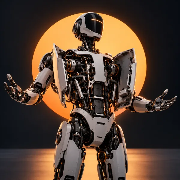 Обложка RoboParty RP1: гуманоидный робот с полностью открытым «железом» и до 30 степеней свободы
