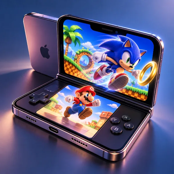 Обложка Эмулятор Delta 2.0 превращает складной iPhone Duo в Nintendo DS и добавляет игры Sega
