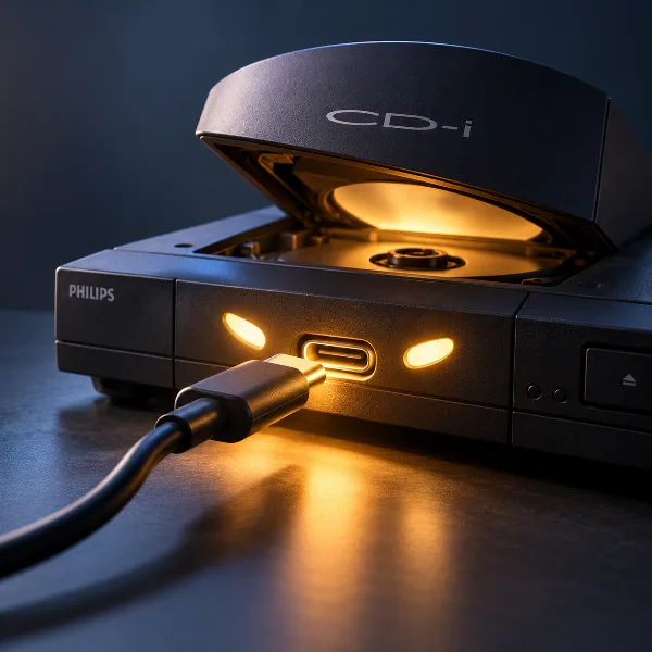 Обложка Philips CD-i научили питаться от USB-C: энтузиаст собрал плату с поддержкой -5 В