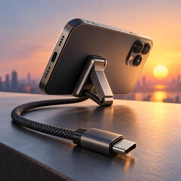 Обложка Statik PowerStand: кабель USB-C со встроенной складной подставкой для смартфона за $19,99