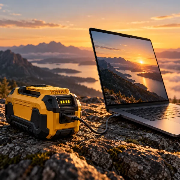 Обложка Аккумуляторы DeWalt научились заряжать ноутбуки без розетки