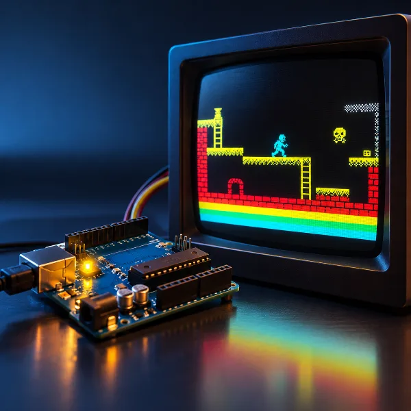 Обложка Самодельный игровой движок для Arduino Uno запускает классику ZX Spectrum