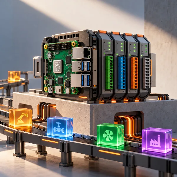 Обложка Synergy Logic SLM-RP4: ПЛК на Raspberry Pi 4 с модульным промышленным вводом-выводом