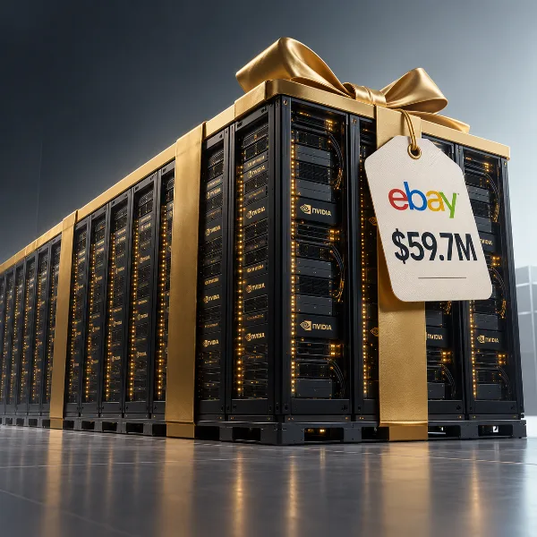Обложка ИИ-суперкомпьютер из 300 стоек с 9600 Nvidia A100 выставили на eBay за 59,7 млн долларов