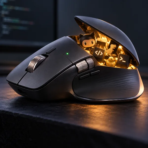 Обложка Logitech MX Master 4 Developer Edition: мышь с пасхалками для программистов