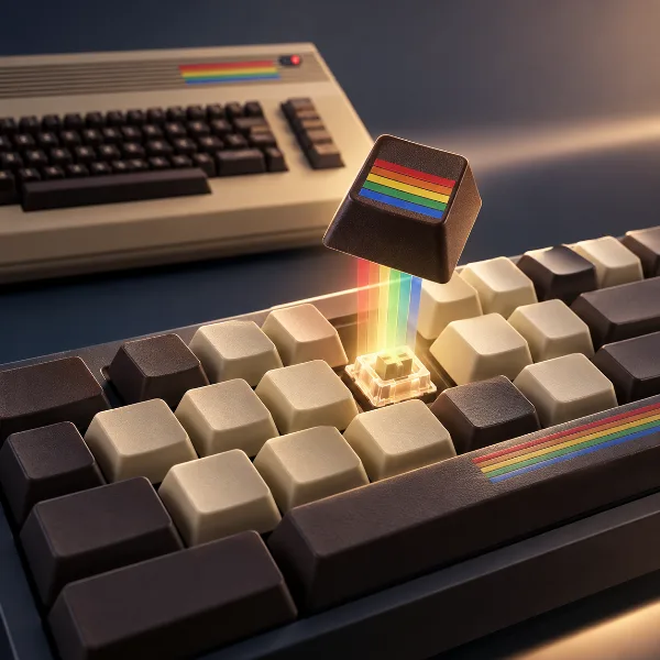 Обложка Клавишные колпачки в стиле Commodore 64 для любой MX-клавиатуры
