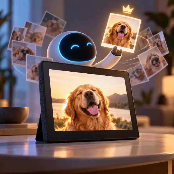 Обложка Amazon представила фоторамку Alexa, которая сама выбирает лучшие фото