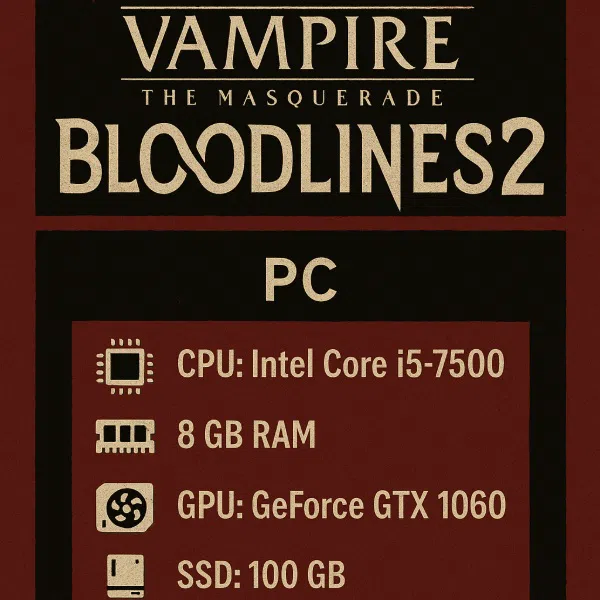 Обложка Системные требования Vampire: The Masquerade - Bloodlines 2 для ПК