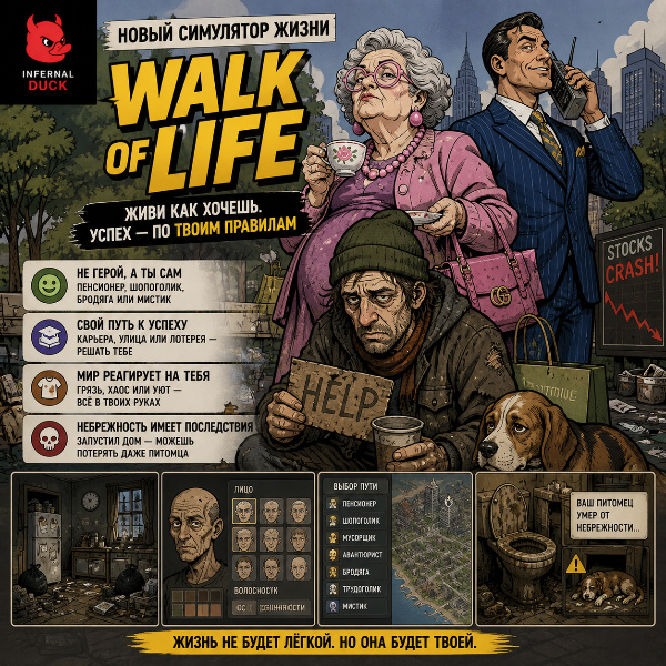 Обложка Жизненная симуляция на новый лад: Walk of Life бросает вызов уютным жанрам