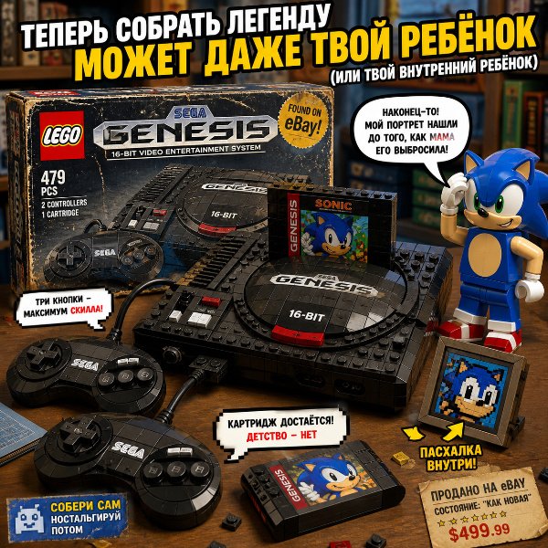 Обложка Компании Sega и Lego анонсировали набор Lego Sega Genesis