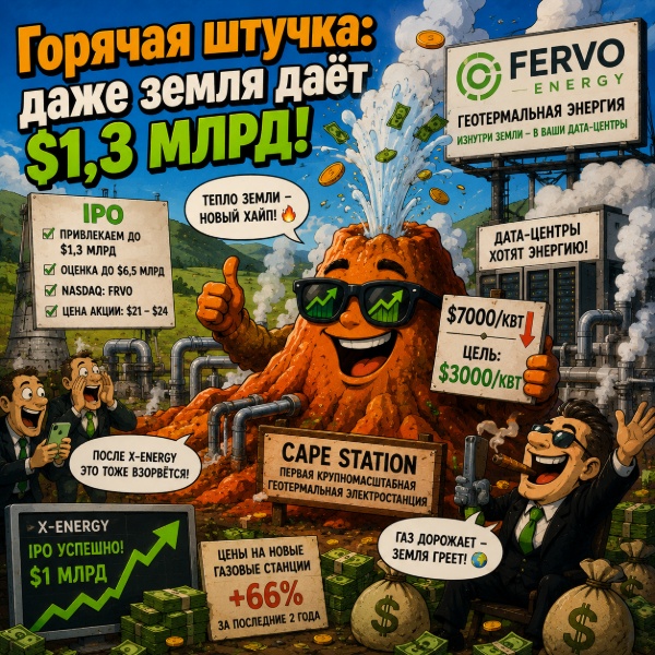 Обложка Геотермальный стартап Fervo Energy нацелился на привлечение до $1,3 млрд в ходе IPO