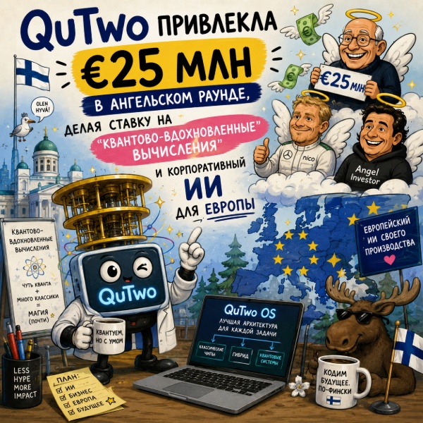Обложка QuTwo: Финская лаборатория ИИ бывшего CEO Silo AI оценена в €325 млн