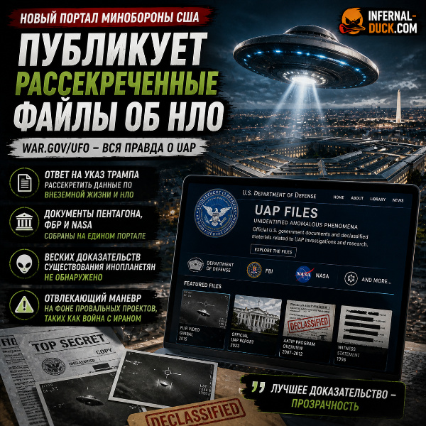 Обложка Министерство обороны США опубликовало «невиданные ранее» файлы об НЛО