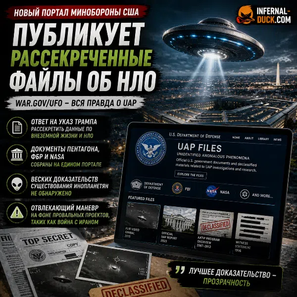 Обложка Министерство обороны США опубликовало «невиданные ранее» файлы об НЛО
