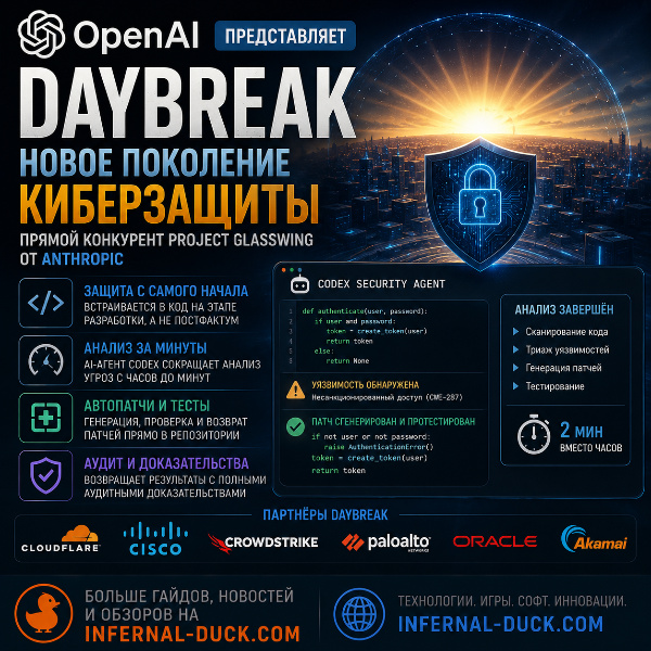 Обложка OpenAI запускает инициативу Daybreak для кибербезопасности