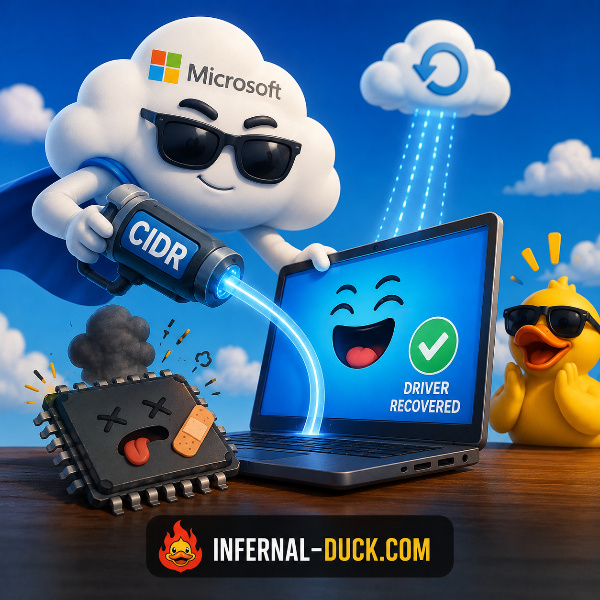 Обложка Microsoft представила функцию Cloud-Initiated Driver Recovery для автоматического отката проблемных драйверов