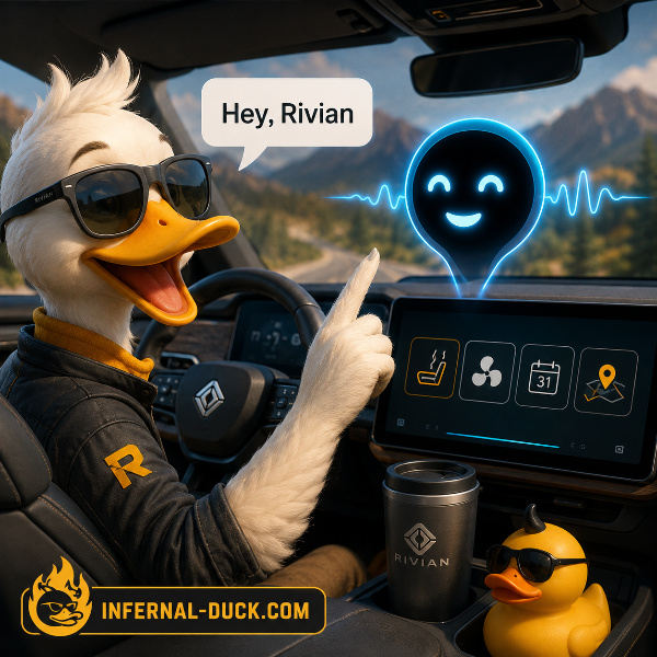 Обложка Rivian запускает ИИ-голосовой помощник для своих электромобилей