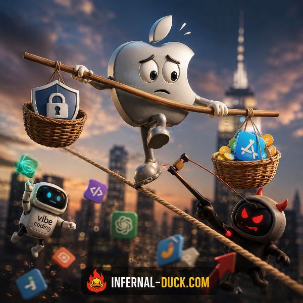 Обложка Искусственный интеллект создает для Apple новые сложности: компания ищет баланс между контролем App Store и агентными ИИ-сервисами