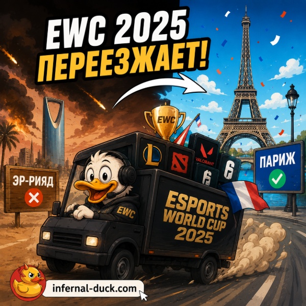 Обложка Киберспортивный чемпионат Esports World Cup перенесен из Саудовской Аравии в Париж из-за конфликта на Ближнем Востоке