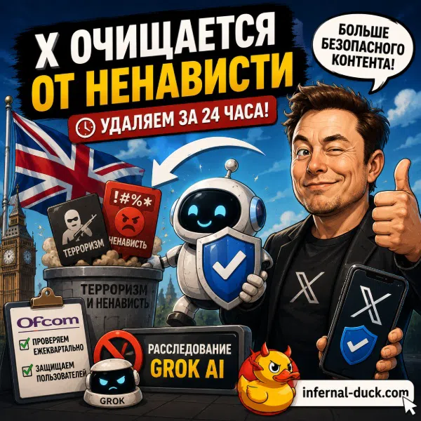 Обложка X обязался бороться с «террористическим и разжигающим ненависть контентом» в Великобритании
