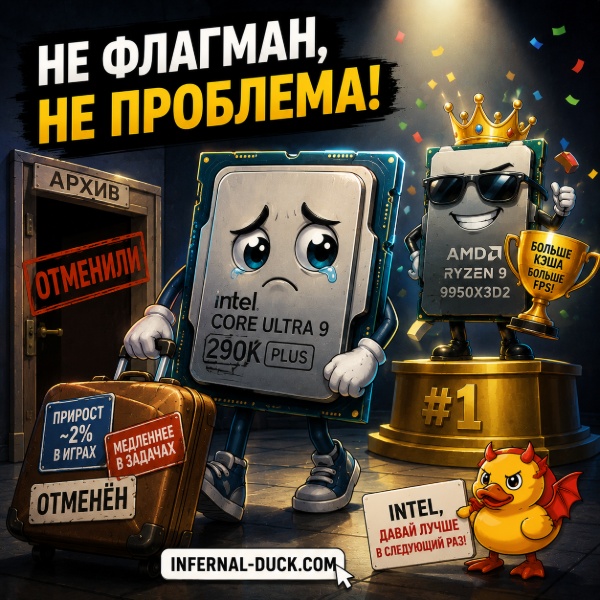 Обложка Intel Core Ultra 9 290K Plus никогда не выйдет: тесты инженерного образца объясняют, почему компания отказалась от флагмана