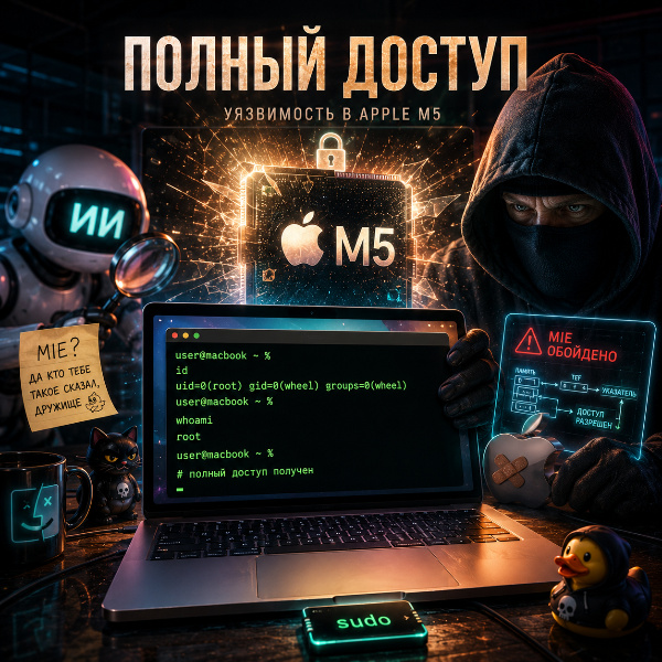 Обложка ИИ помог обнаружить уязвимость в Apple M5, обходящую защиту памяти MIE