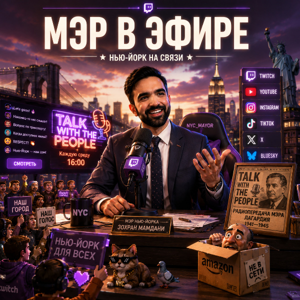 Обложка Мэр Нью-Йорка запускает стримы на Twitch для общения с избирателями