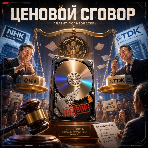 Обложка Крупнейшие производители компонентов для жестких дисков обвиняются в сговоре и завышении цен