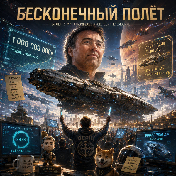 Обложка Star Citizen достиг отметки в $1 миллиард финансирования спустя почти 14 лет, дата выхода всё ещё неизвестна