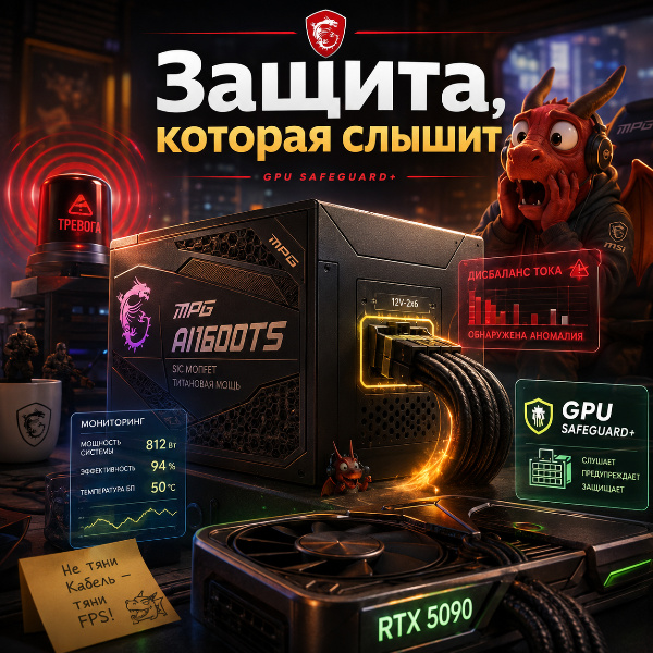 Обложка MSI представила GPU Safeguard+: защиту от перегрева и оплавления разъемов питания 12V-2x6