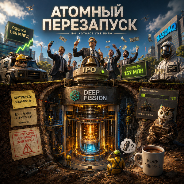 Обложка Стартап Deep Fission снова объявляет о выходе на биржу: история с дежавю