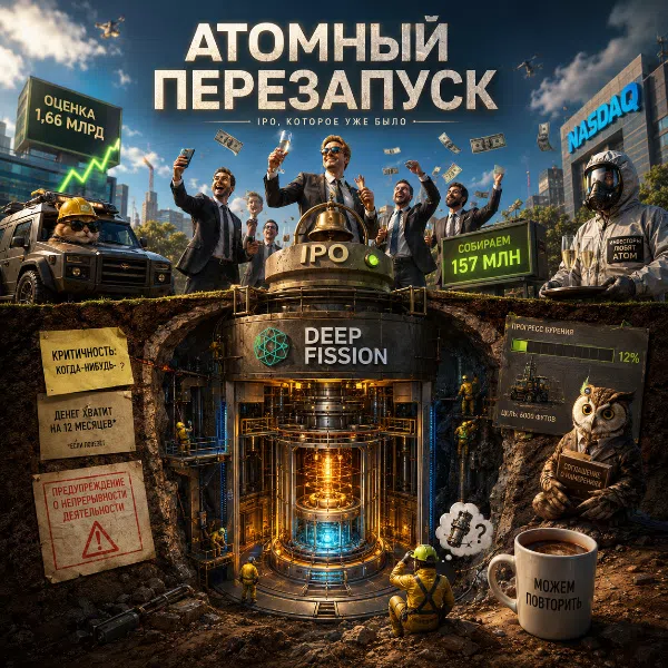 Обложка Стартап Deep Fission снова объявляет о выходе на биржу: история с дежавю