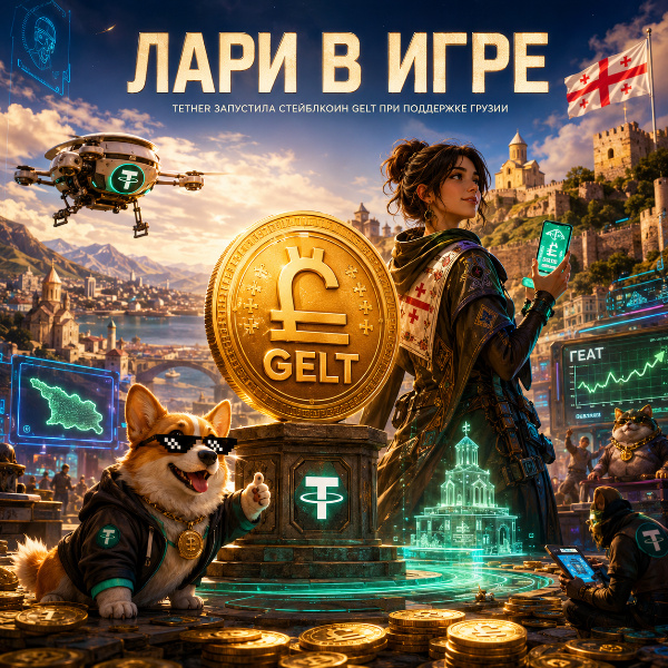Обложка Tether запускает стейблкоин GELT, привязанный к грузинскому лари
